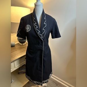 Vintage United Airlines Uniform Transformed to Tiki Costume Size 2P